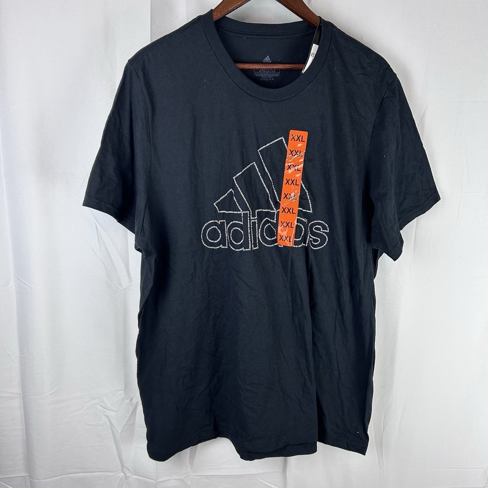 Men's Adidas‎ Soccer Amplifier Black Tee with Logo Size XXL